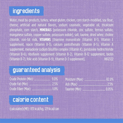 Purina Friskies Shreds Turkey and Cheese Dinner in Gravy High Protein Wet Cat Food - (Pack of 24) 5.5 Oz. Cans6