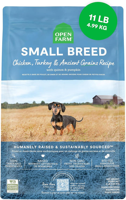 Open Farm Ancient Grains Dry Dog Food, Wild Caught Salmon Kibble, 22Lb Bag | All Life Stages, All Breed Sizes, Protein-Rich & Nutrient Dense, 100% Traceable Ingredients, Non-Gmo Fruits & Veggies.26