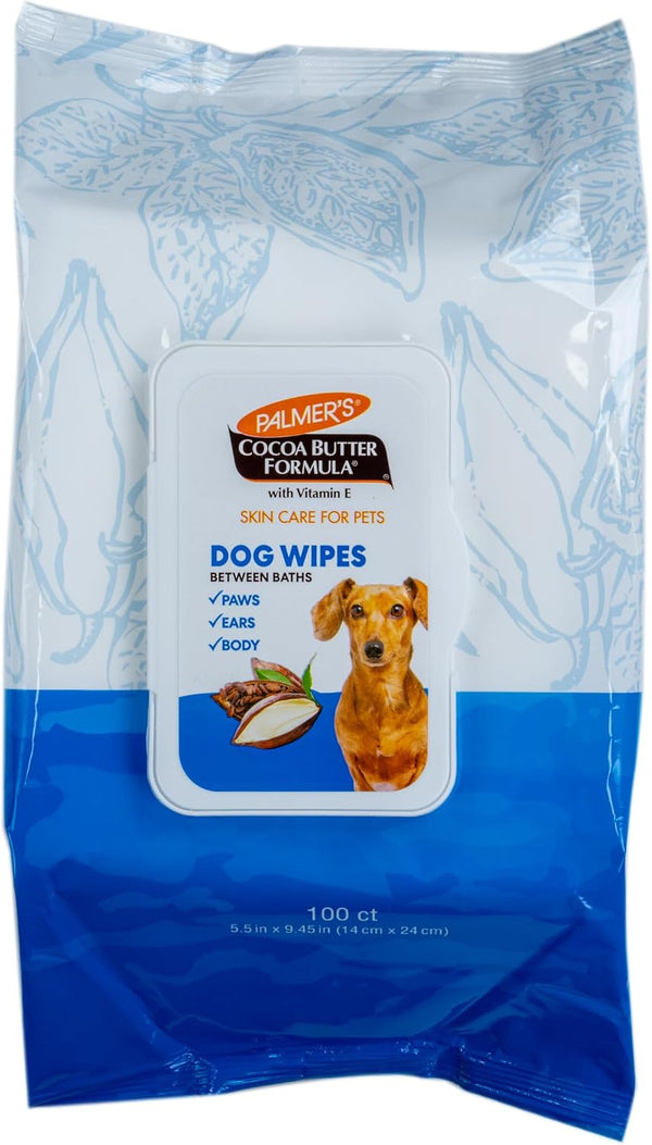 Palmer'S for Pets Cocoa Butter Refreshing Wipes for Dogs, 100 Count | Vitamin E Formula, Paraben- and Phthalate-Free, Gentle Daily Grooming, Dogs and Puppies1