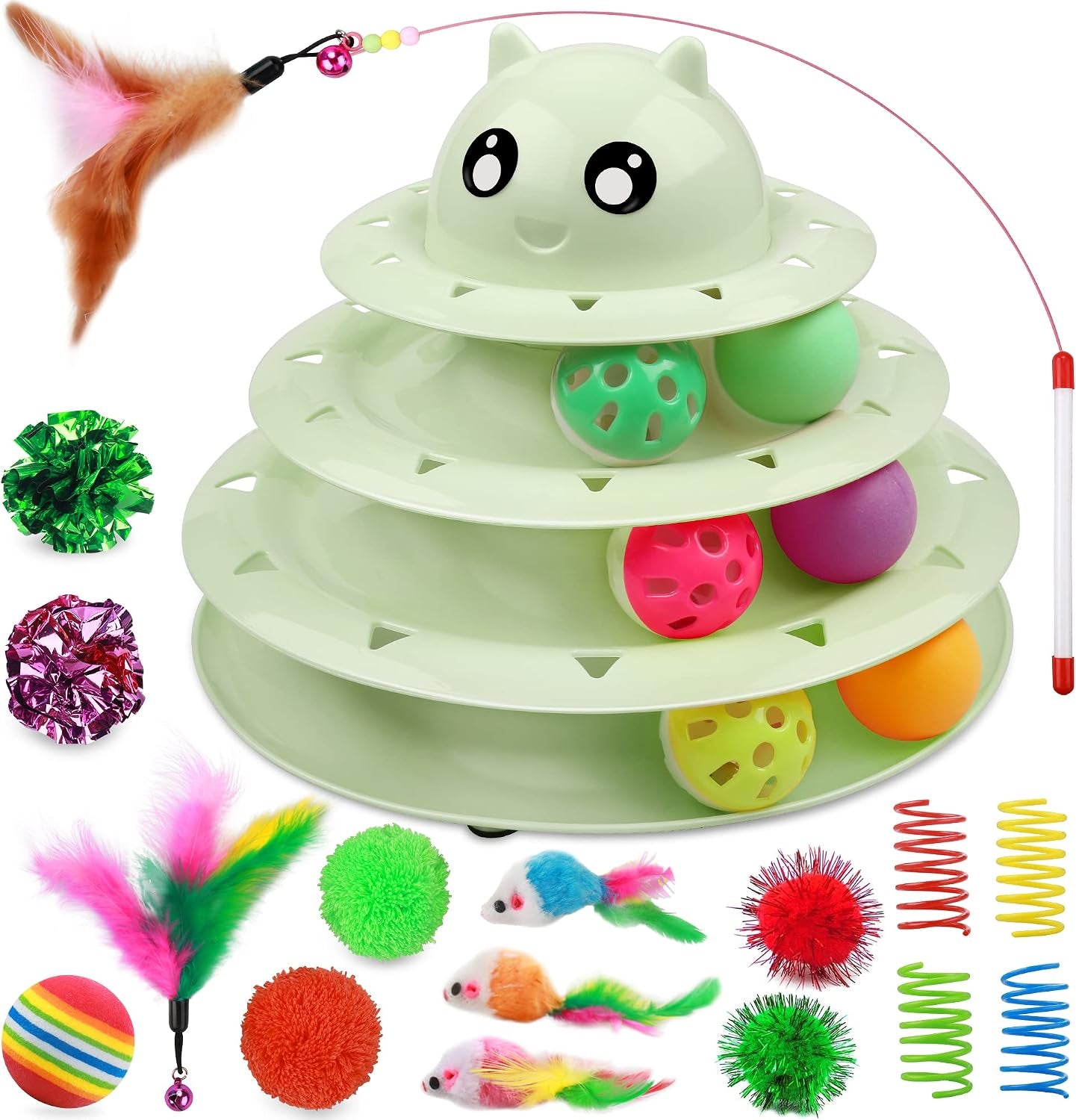 upsky-cat-toy-roller-3-level-turntable-cat-toys-balls-with-six-colorful-balls-interactive-kitten-fun-mental-physical-exercise-puzzle-kitten-toys