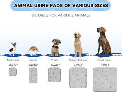 Sunheir Washable Pee Pads for Dogs, Reusable Puppy Pads for Dog Playpen 2PC | Thick Super Absorbent, Leak-Proof & Non-Slip, Waterproof Dog Pads for Puppy Playpen, Crate, Whelping Box, Potty Training Grey6