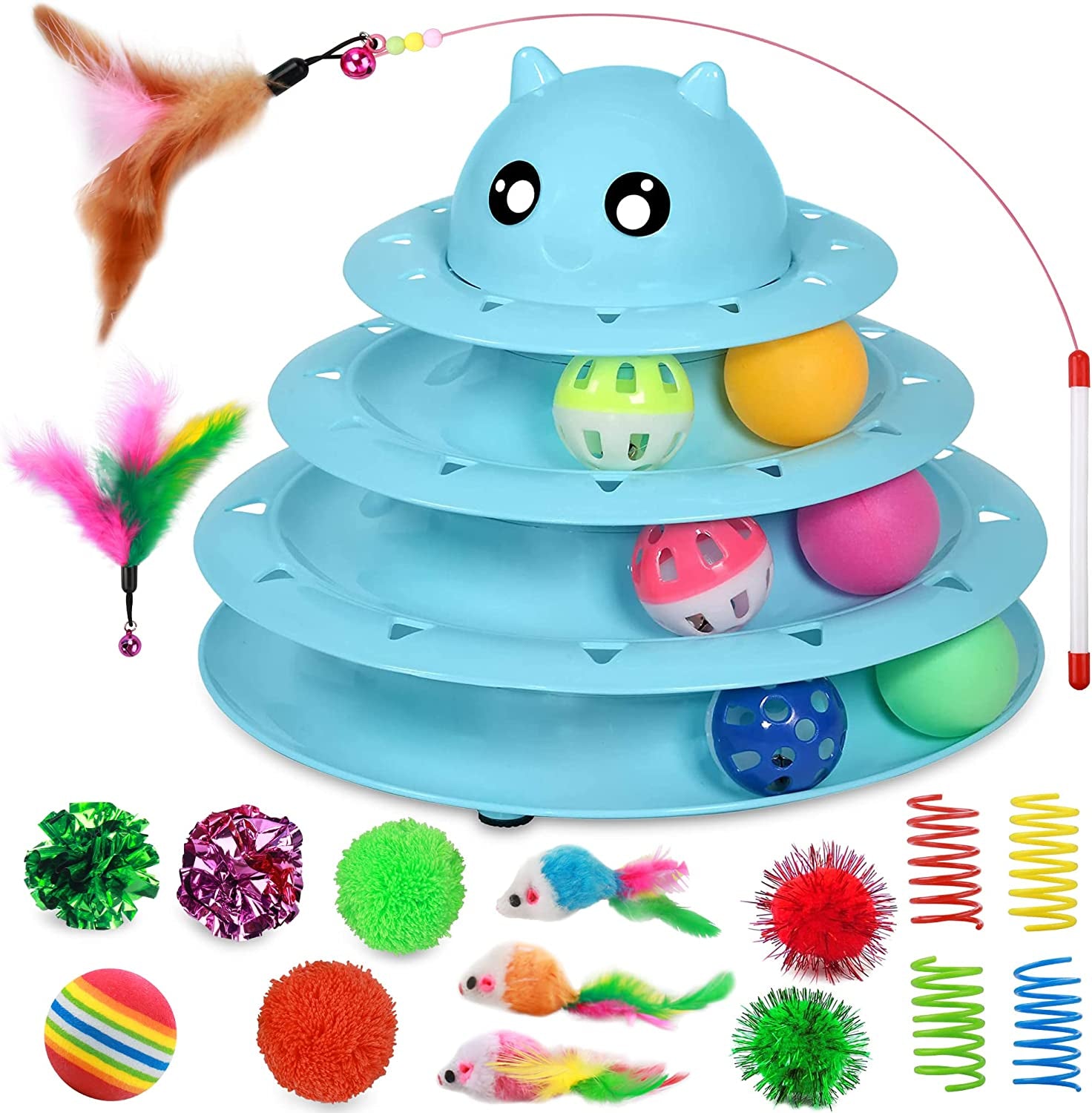 upsky-cat-toy-roller-3-level-turntable-cat-toys-balls-with-six-colorful-balls-interactive-kitten-fun-mental-physical-exercise-puzzle-kitten-toys