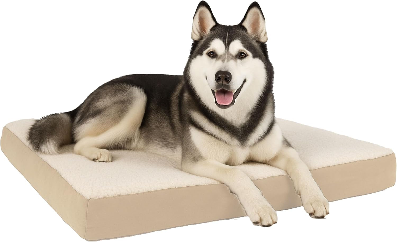 orthopedic-dog-bed-2-layer-memory-foam-crate-mat-with-machine-washable-sherpa-cover-20x15-pet-bed-for-small-dogs-up-to-20lbs-by-petmaker-gray