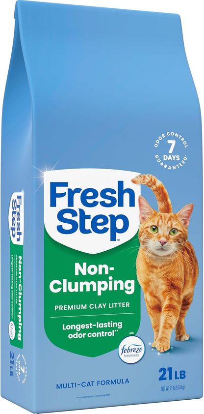 Fresh Step Non Clumping Cat Litter with Febreze Freshness, High-Absorbing Formula with Odor Control, 21 Lb. Bag7