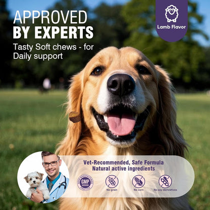 Dog Allergy Chews 200Ct - Dog Allergy and Itching Skin Relief anti Itch Aller Immune Bites for Dogs Licking Paws Treatment Relief Itchy Chew Probiotics Vitamins for Skin and Coat Allergies - Lamb | Probiotics & Vitamins Bites for Dogs Licking Paws.Anti-Itch Treatments to Soothe Allergies & Support Healthy Coat Health6