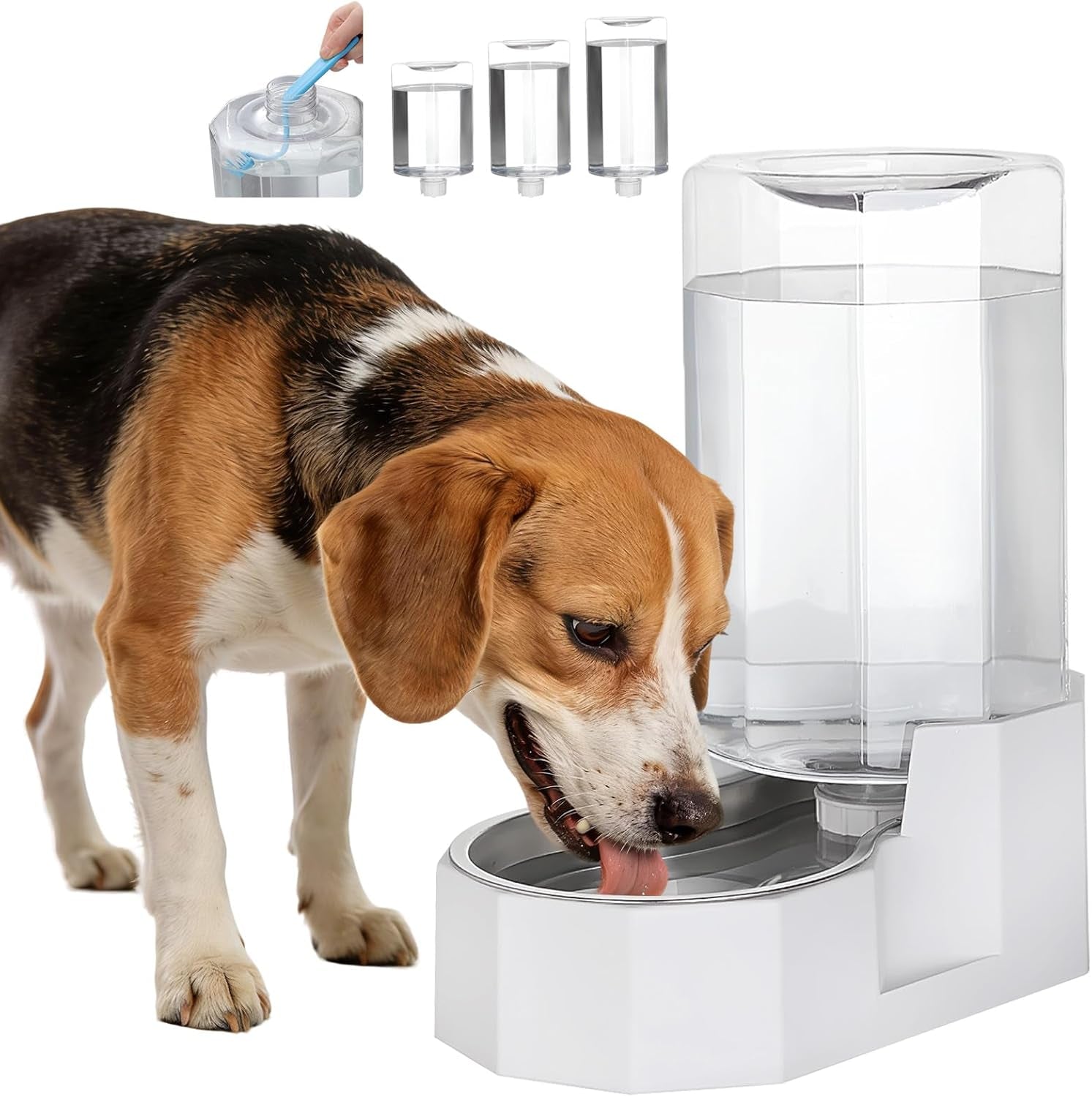 sfozstra-5l-cat-gravity-water-bowl-dispenser-stainless-steel-bowl-no-power-needed-no-filter-required-spill-proof-design-easy-cleaning-cats-small-dogs-home-crate-area-travel