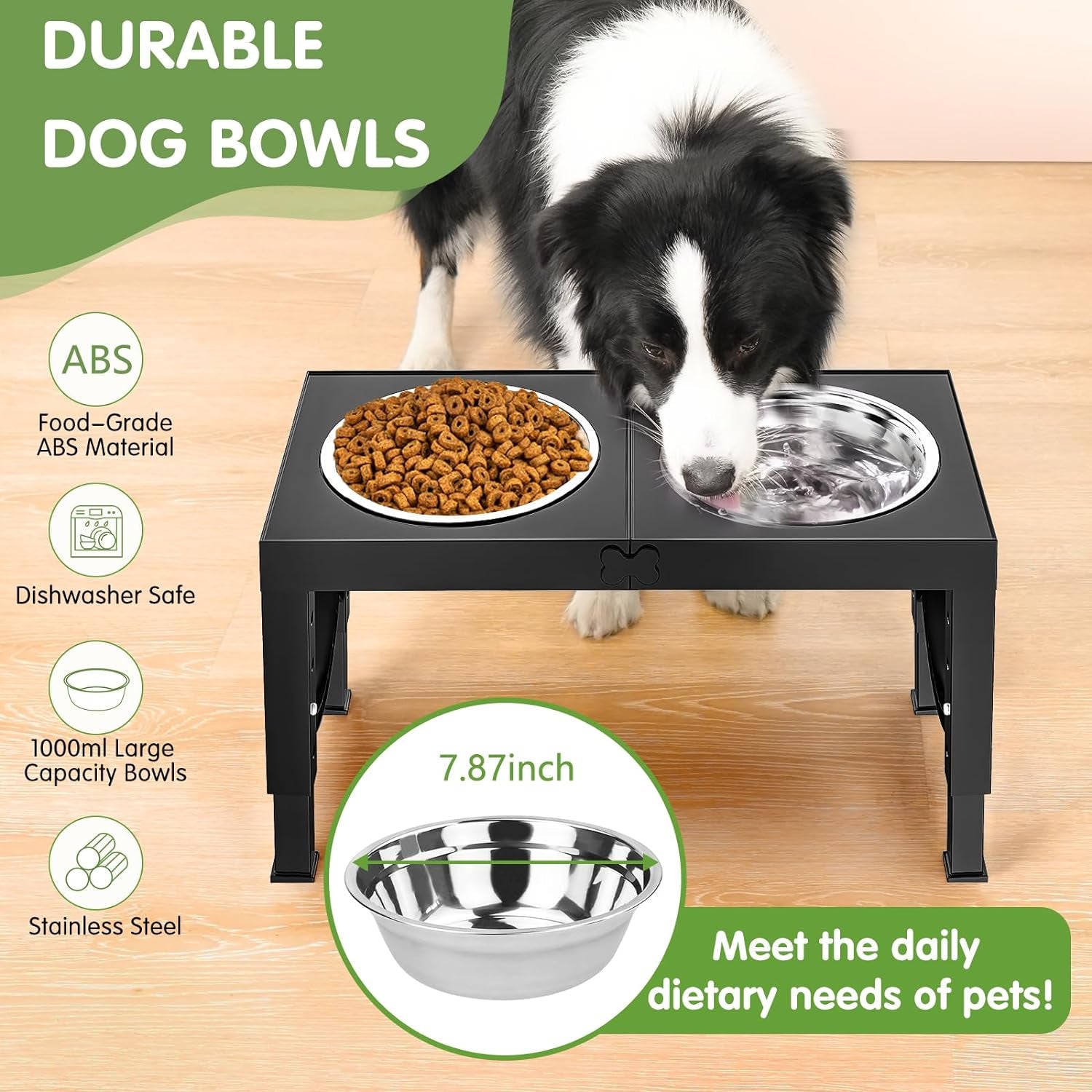 xiaz-elevated-dog-bowls-large-breed-raised-dogs-bowl-stand-large-medium-sized-dog-stainless-steel-food-water-bowl-stands-5-heights-adjustable-9-11-12-14in-black-pet-feeder-dish-station