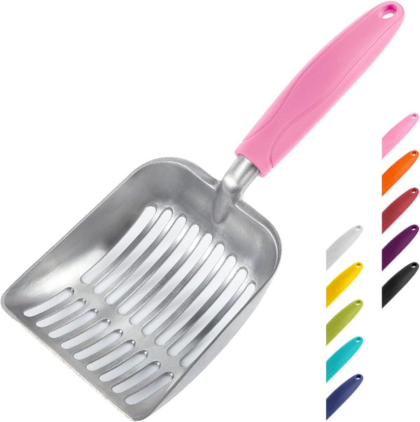 Wepet Cat Litter Scoop, Aluminum Alloy Sifter, Kitty Metal Scooper, Deep Shovel, Long Handle, Poop Sifting, Kitten Pooper Lifter, Durable, Heavy Duty, for Litter Box7