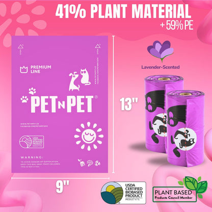 Pet N Pet Poop Bags for Dogs, 288 Count Dog Waste Bags, Lavender Scented2