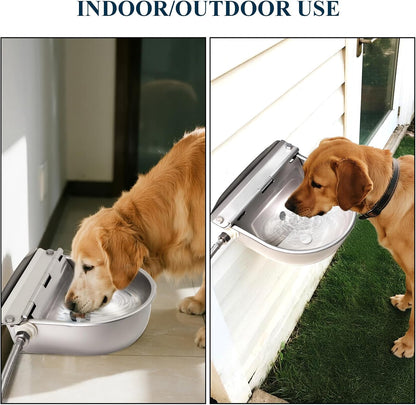 Automatic Water Bowl for Dog Large Size,Animal Drinking Water Bowl,Outdoor Dog Water Bowl,304 Stainless Steel Water Bowl with Float Valve, Drain Hole, Pipe,For Poultry and Livestock3