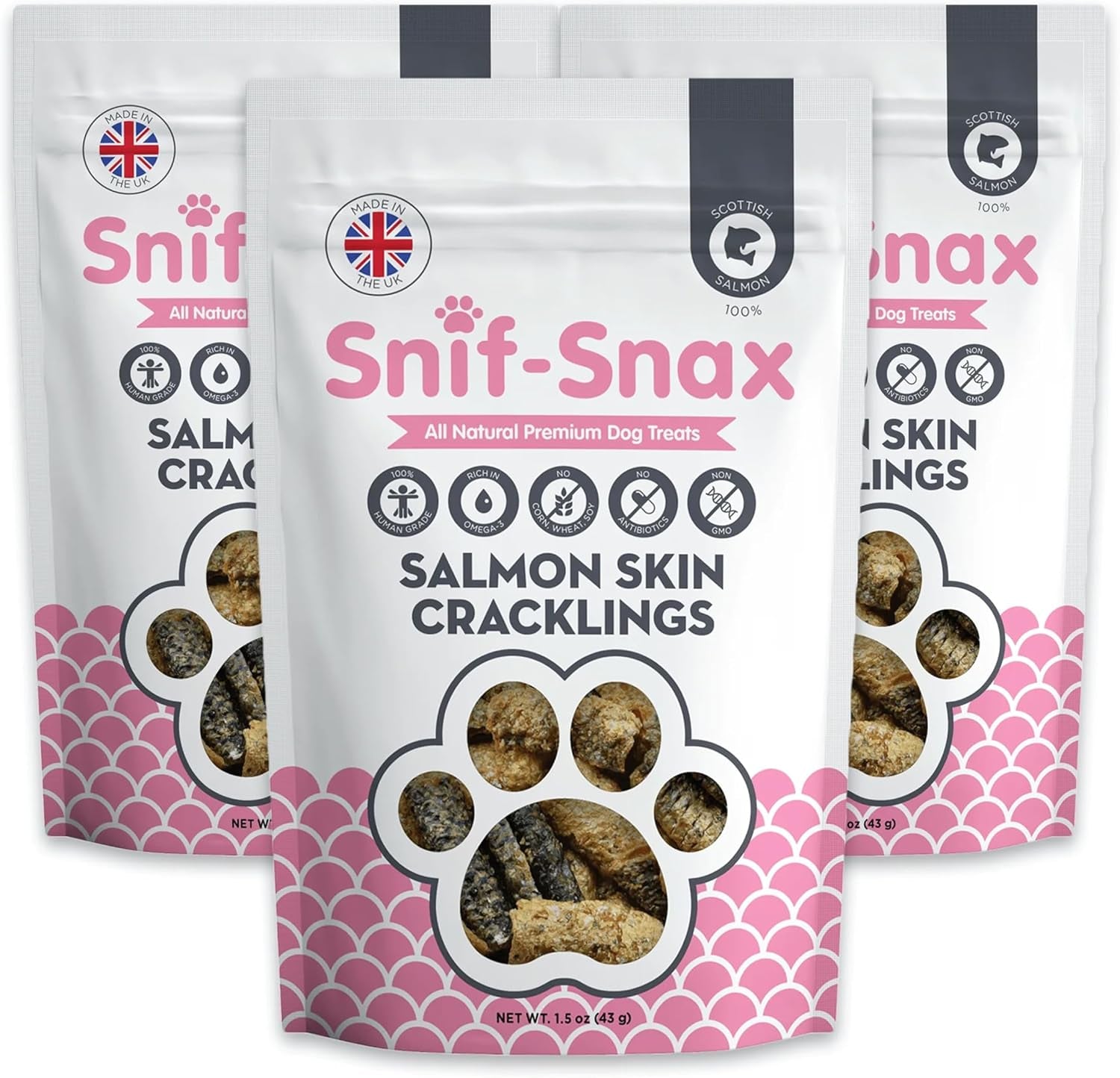 snif-snax-salmon-bites-dog-treats-3-pack-all-natural-human-grade-training-treats-for-dogs-healthy-grain-free-puppy-adult-rewards-protein-rich-soft-salmon-snacks