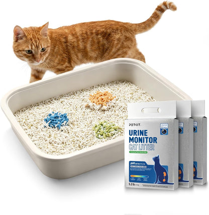 PETKIT Tofu Cat Litter, Clumping Flushable, Urine Ph Detection Tofu Litter | 100% Natural Ingredients Plant Cat Litter, Dust-Free,Low Tracking and Odor Control1