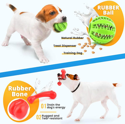 LOYEE 8 Pack Puppy Toys for Small Dogs, Luxury Dog Chew Toys with Squeaky Plush Toys, Rope Toys and Ball, Teething Toys for Puppy Supplies5