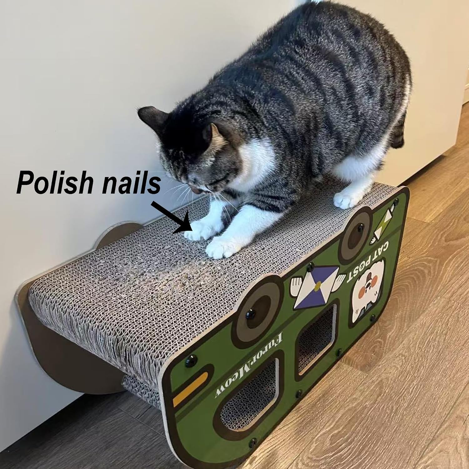 cat-scratching-house-cat-cardboard-house-green-bus-long-scratching-post-9x11-8x22-inches-fun-cube-tunnel-peekaboo-hideaway-for-indoor-cats