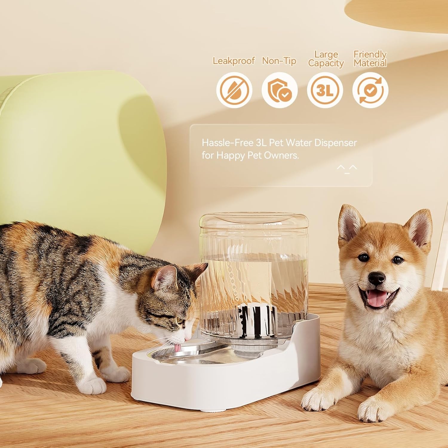 junspow-automatic-cat-water-dispenser-with-stainless-steel-bowl-dog-water-bowl-dispenser-adjustable-water-dispensing-auto-pet-waterer-for-cats-and-dogs