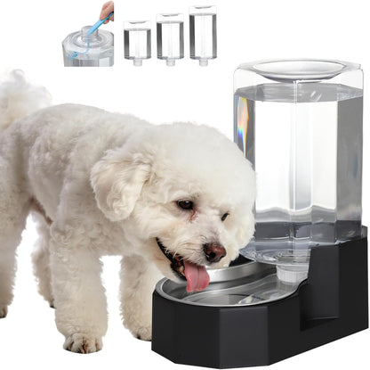Sfozstra 5L Cat Gravity Water Bowl Dispenser: Stainless Steel Bowl | No Power Needed / No Filter Required / Spill Proof Design / Easy Cleaning / Cats & Small Dogs / Home Crate Area & Travel9