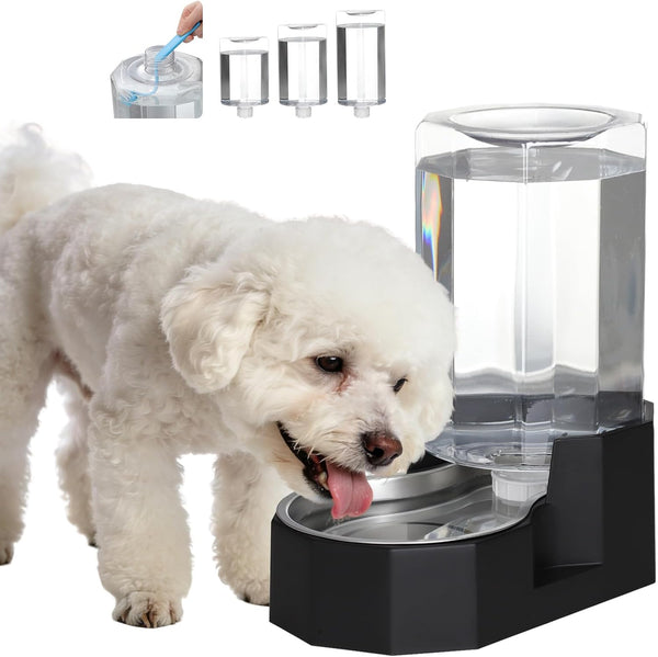 Sfozstra 5L Cat Gravity Water Bowl Dispenser: Stainless Steel Bowl | No Power Needed / No Filter Required / Spill Proof Design / Easy Cleaning / Cats & Small Dogs / Home Crate Area & Travel9