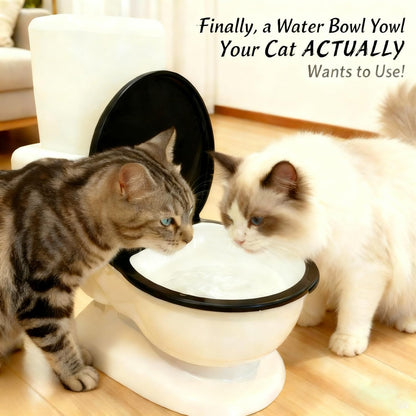Cat Water Dispenser,Funny Toilet Shaped Pet Gravity Bowl, Easy Cleaning Automatic Cat Gravity Refilling Waterer with with Healthy Pets Water Station for Cats and Small/Medium Dog2