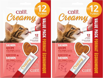 Catit Creamy Lickable Cat Treat – Hydrating and Healthy Treat for Cats of All Ages - Assortment, 72-Pack24