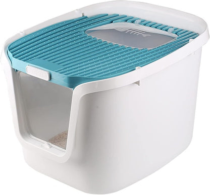 Dog Potty Training Toilet ﻿ Cat Litter Box Top Entry Type Pan with Scoop Large Anti-Splashing Closed Potty Suitable for 12.5KG(C)7