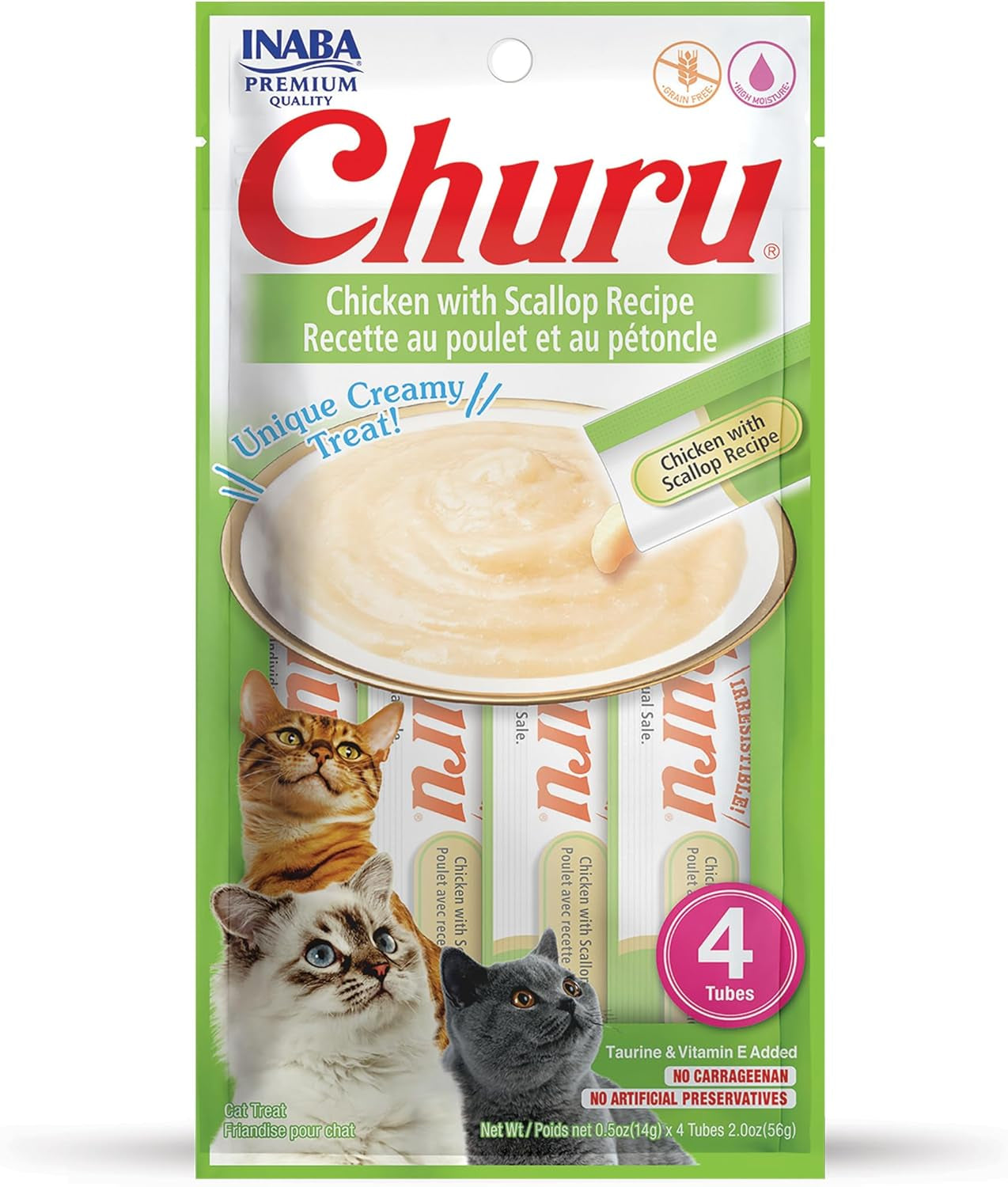 inaba-churu-cat-treats-grain-free-lickable-squeezable-creamy-puree-cat-treat-topper-with-vitamin-e-taurine-0-5-ounces-each-tube-4-tubes-tuna-with-salmon-recipe