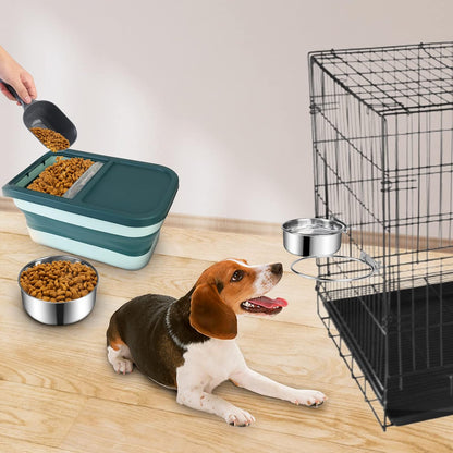 Dog Crate Water and Food Bowl, Shineme Stainless Steel Dogs Bowls Hanging 2 Pack for Cage Crate Kennel, Spill Proof Dog Bowl for Medium and Small Sized Dogs Cats Pets (6.3 * 2.6” & 5.5 * 2.4”)8