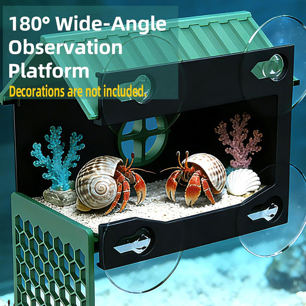 Multi-Functional Hermit Crab Hideaway | Hermit Crab Foraging Cave with Ladder | Hermit Crab Climbing Wall Toy | Hideout Decoration Accessories Also Suitable for Lizards and Tarantulas3