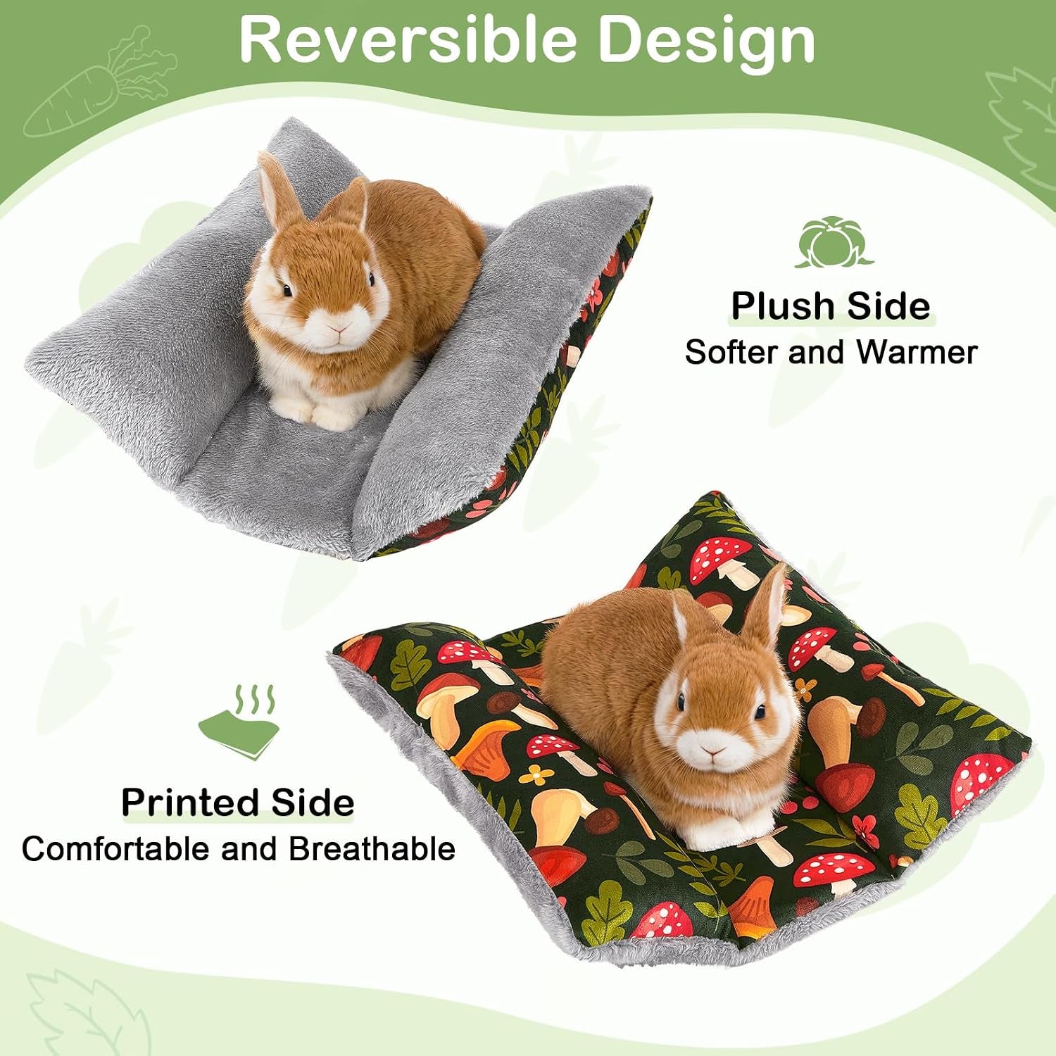 15x14-soft-plush-rabbit-bed-washable-cuddle-mat-for-small-pets-reversible-bunny-napping-cushion-with-thicker-padding-and-floral-designs-for-comfortable-rest-in-cages