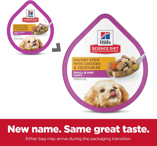 Hill'S Science Diet Puppy Small & Mini Wet Dog Food | #1 Veterinarian Recommended, Chicken & Vegetables, 3.5 Oz. Trays, 12-Pack11