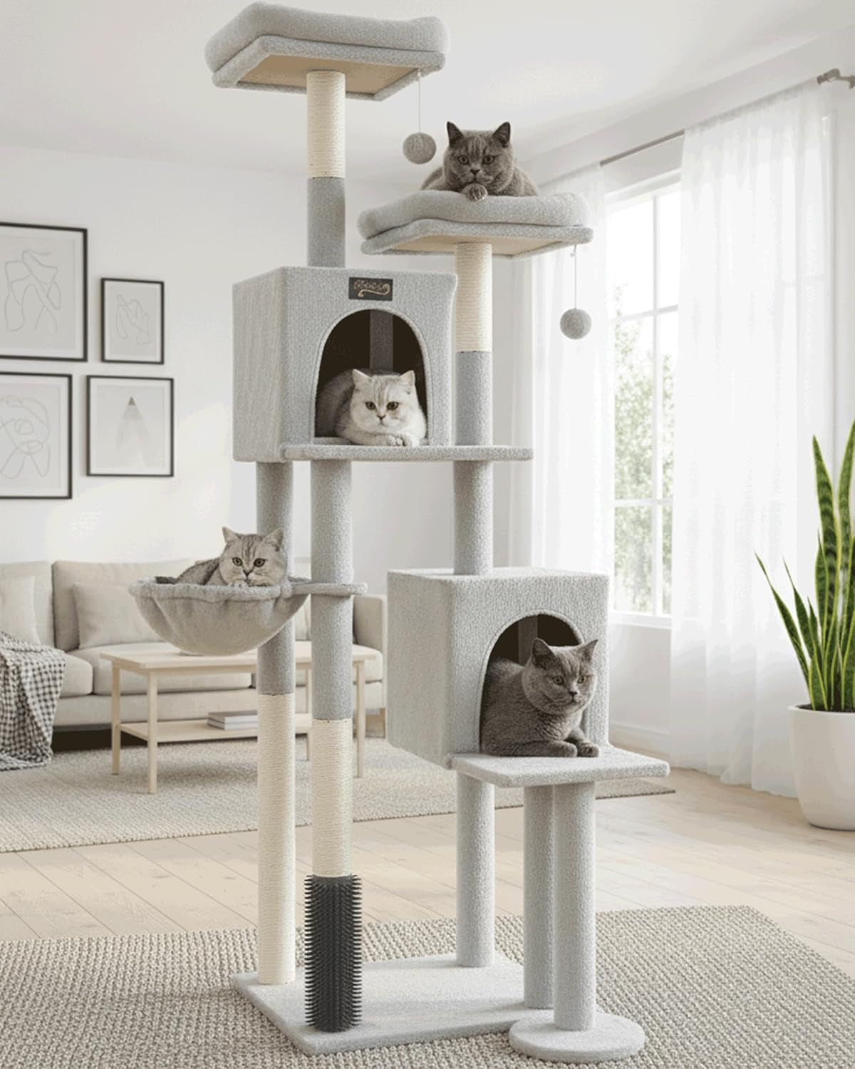 small-cat-tree-tower-with-lots-of-scratching-posts-42-inch-medium-compact-cats-scratch-house-with-hammock-perch-for-multi-level-2-kitty-indoor-corner-cat-bed-condo-climbing-gym-towers-furniture