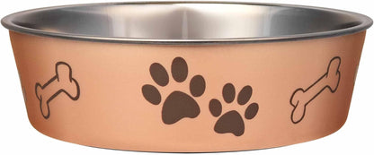 Loving Pets Bella Dog Bowls- Stainless Steel Dog & Cat Bowls - Spill Proof Dog Food Bowl, Cat Bowl, Puppy Essentials & Pet Supplies Great for Home & Travel (Medium 20-35 Lbs, Blueberry)11