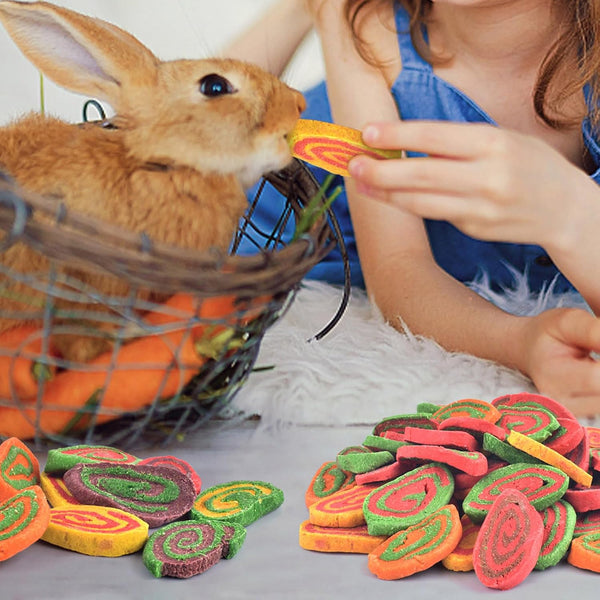 KATUMO Rabbit Toys, 220G / 7.7Oz Rabbit Treats Bunny Chews Guinea Pig Molar Treats for Bunny, Hamster, Chinchilla, Gerbil, Other Small Rodents6