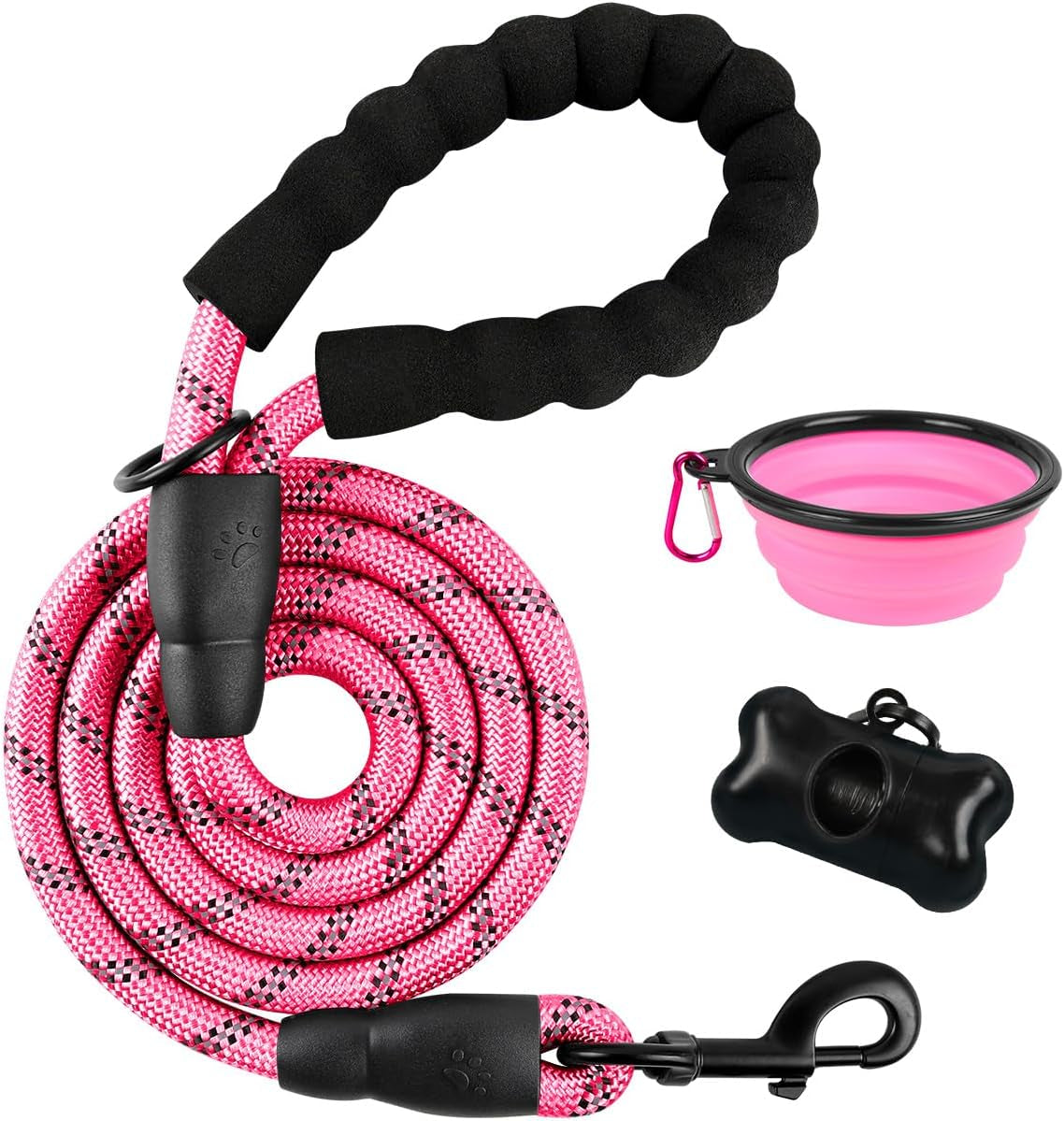 barkbay-dog-leashes-for-large-dogs-heavy-duty-dog-leash-4-5-6-ft-with-comfortable-padded-handle-and-highly-reflective-threads-for-medium-large-dogs-walking-training-running-5ft-1-2-pink