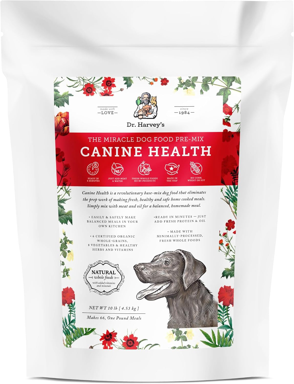 dr-harveys-canine-health-miracle-dog-food-human-grade-dehydrated-base-mix-for-dogs-with-9-vegetables-and-6-organic-whole-grains-10-pounds-human-grade-mix-with-9-vegetables-6-organic-whole-grains