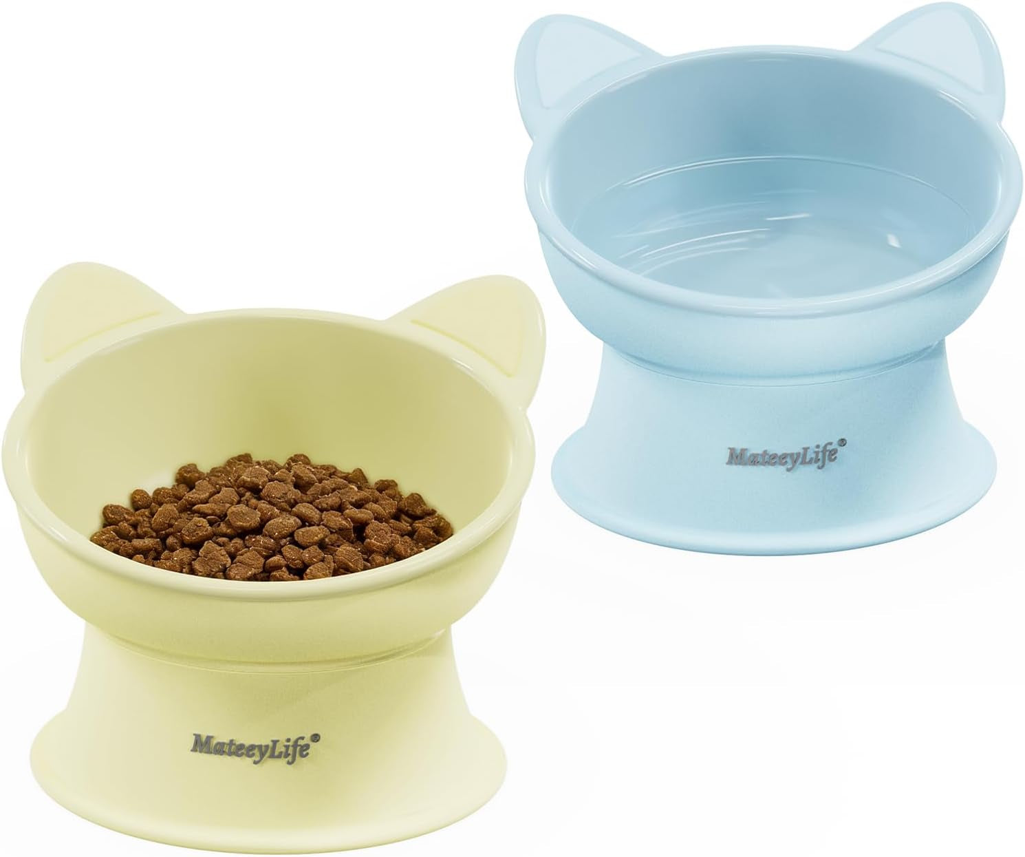 mateeylife-2-pack-elevated-cat-food-bowls-for-indoor-cats-kittens-raised-food-and-water-bowl-set-whisker-friendly-anti-vomit-feeding-pet-bowls-6-oz-each-dishwasher-safe-white-grey