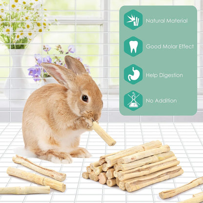 Bissap 250G/0.5Ib Sweet Bamboo Chew Sticks for Rabbits, Bunny Molar Treats Snack for Small Animals Hamster Chinchilla Guinea Pigs Rabbit Squirrel Natural Teeth Grinding Toys5