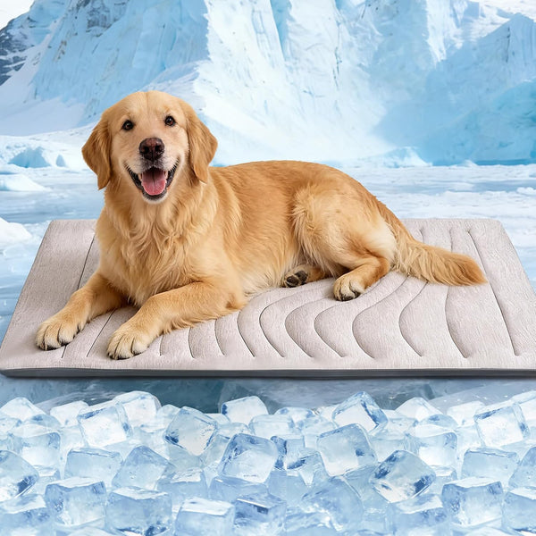 Dog Cooling Mat, 36"X23" Reversible Cooling Pad for Dogs Cats, Pressure Activated Pet Cooling Mat Indoor Outdoor, Scratch-Resistant & Machine Washable, Summer Dog Blanket, Grey9