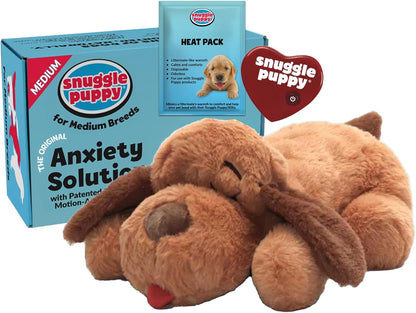 Snuggle Puppy Original Heartbeat Puppy Toy with Real-Feel Pulse & Heat Pack, Calming Sleep Aid for Puppy Anxiety, Crate Training, First Nights & New Puppy Transition - Biscuit1