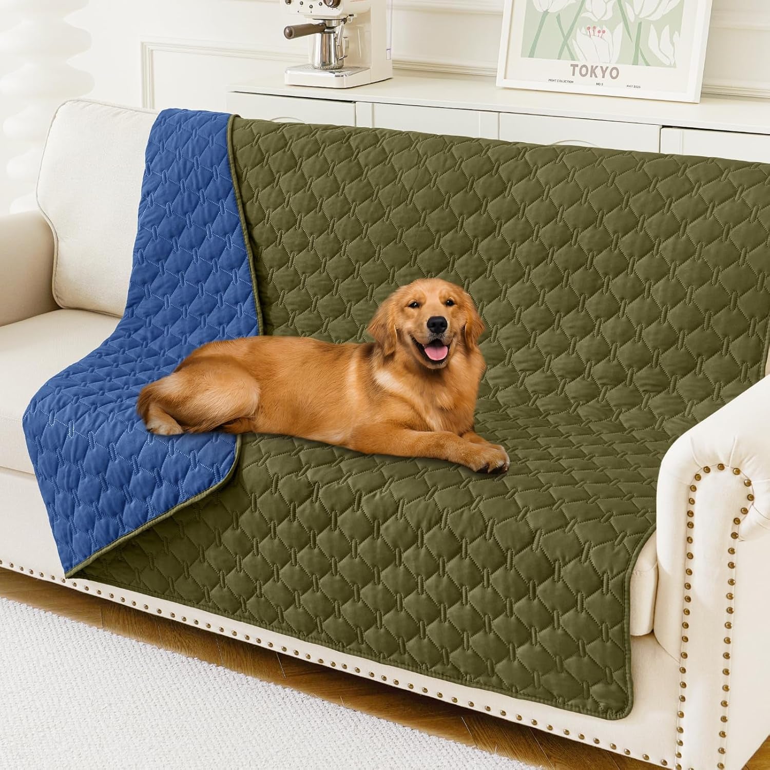 smiry-waterproof-dog-bed-cover-reversible-pet-blanket-for-sofa-couch-soft-washable-dog-blanket-leakproof-couch-cover-for-dogs-cats-furniture-protection-52x82-grey-dark-grey