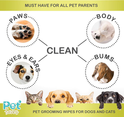 Pet Faves Dog Wipes for Cleaning and Deodorizing | Hypoallergenic Grooming Wipes for Paws and Butt, Clean Face & Body between Baths, Plant Based Natural Pet Wipes for Dogs and Puppy (400 Count)4