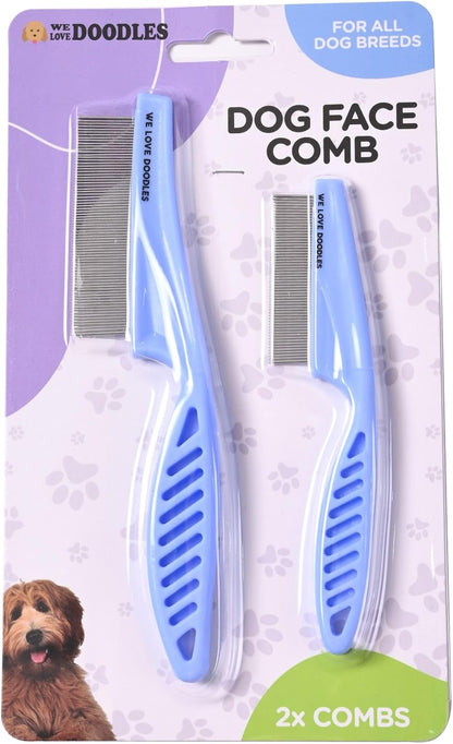 Tick & Flea Comb for Dogs, Fine Tooth Dog Face Brush for Tear Stains 2 PACK | Fine Tooth Metal Flea Comb for Dogs, Removes Lice, Ticks & Fleas around Eyes, Face & Body, for Poodles, Doodles, Cats, Pets6