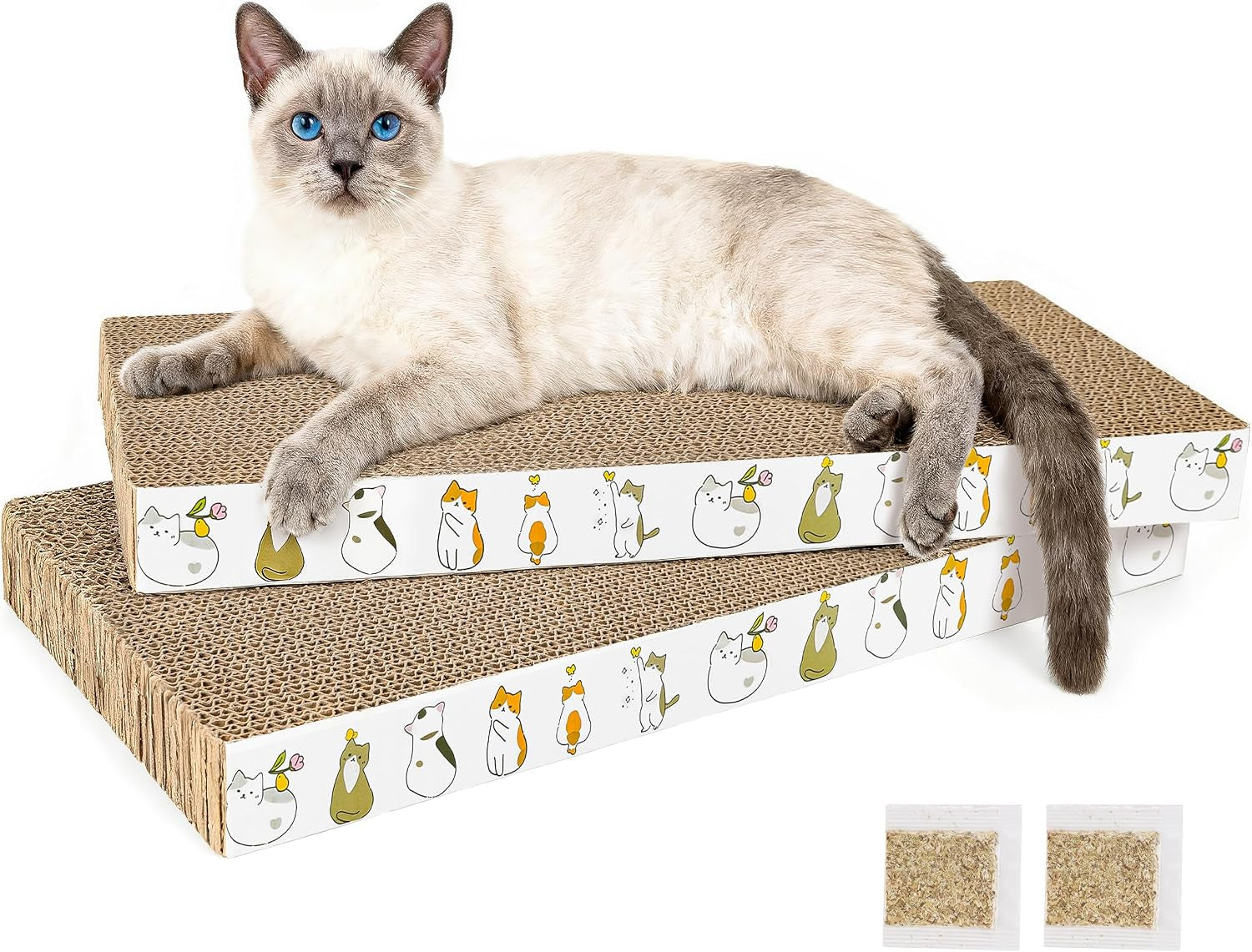patiencet-cat-scratch-pad-with-box-4-pack-cardboard-cat-scratcher-lounge-bed-for-indoor-cats-reversible-corrugated-scratching-board-refill-with-catnip