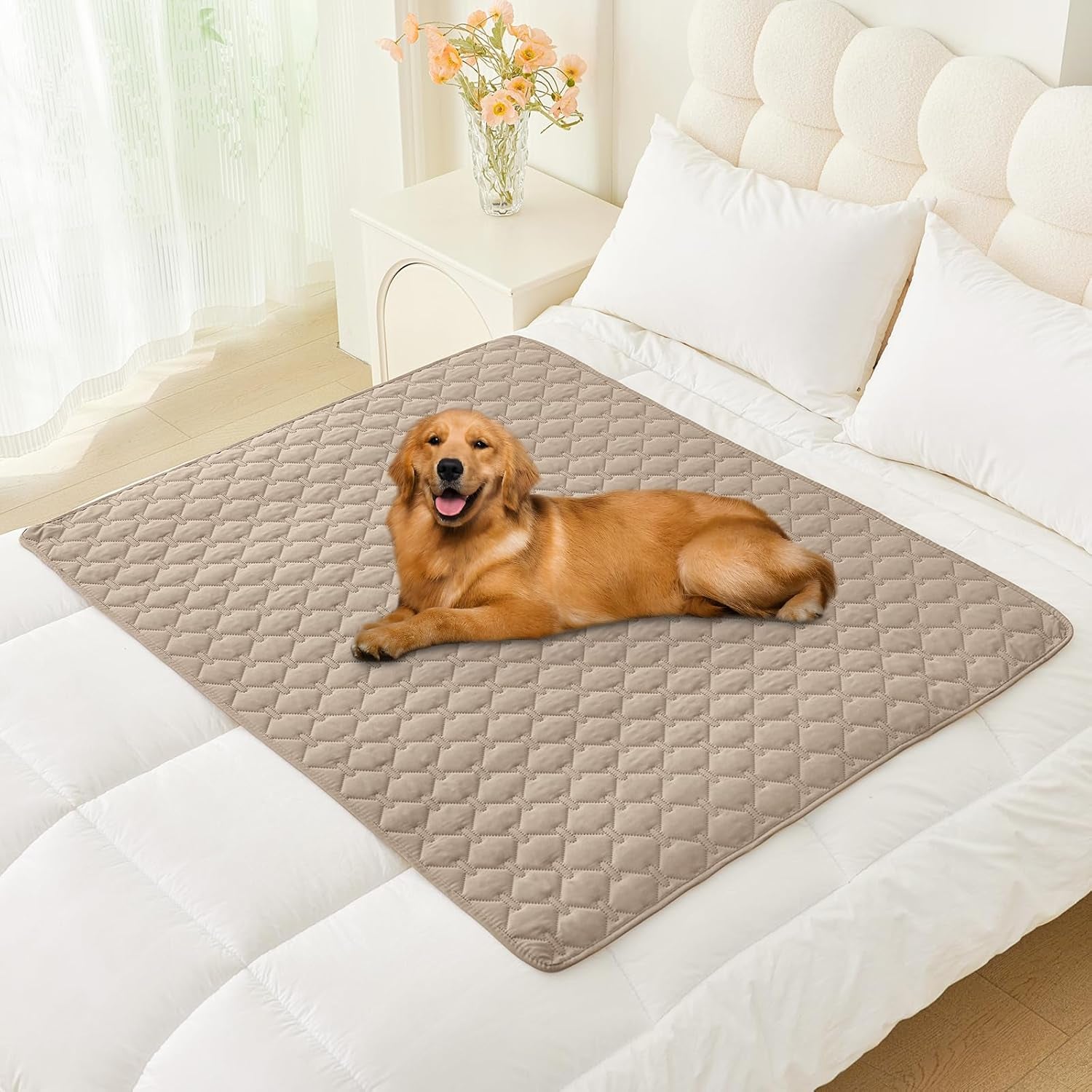 smiry-waterproof-dog-bed-cover-reversible-pet-blanket-for-sofa-couch-soft-washable-dog-blanket-leakproof-couch-cover-for-dogs-cats-furniture-protection-52x82-grey-dark-grey