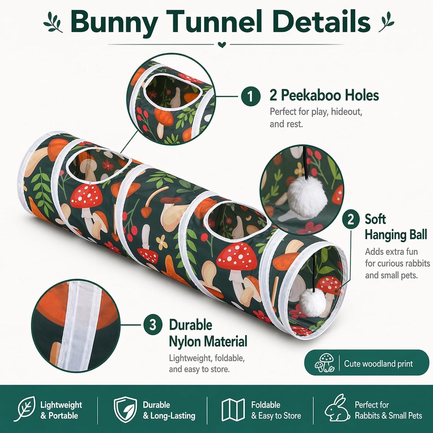 mechpia-rabbit-toys-large-bunny-hideout-tunnel-and-tube-for-rabbit-guinea-pig-chinchilla-ferret-rat