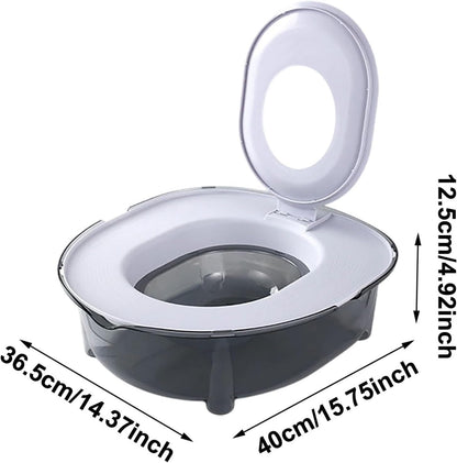 Cat Toilet Training Kit, Portable Litter Box with Flushable Design, Odor Control and Anti-Splash, Large Thickened Pp Material for Kittens and Cats (Grey)3