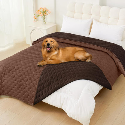 Smiry Waterproof Dog Bed Cover, Reversible Pet Blanket for Sofa Couch | Soft Washable Dog Blanket, Leakproof Couch Cover for Dogs Cats & Furniture Protection, 52X82, Grey/Dark Grey72