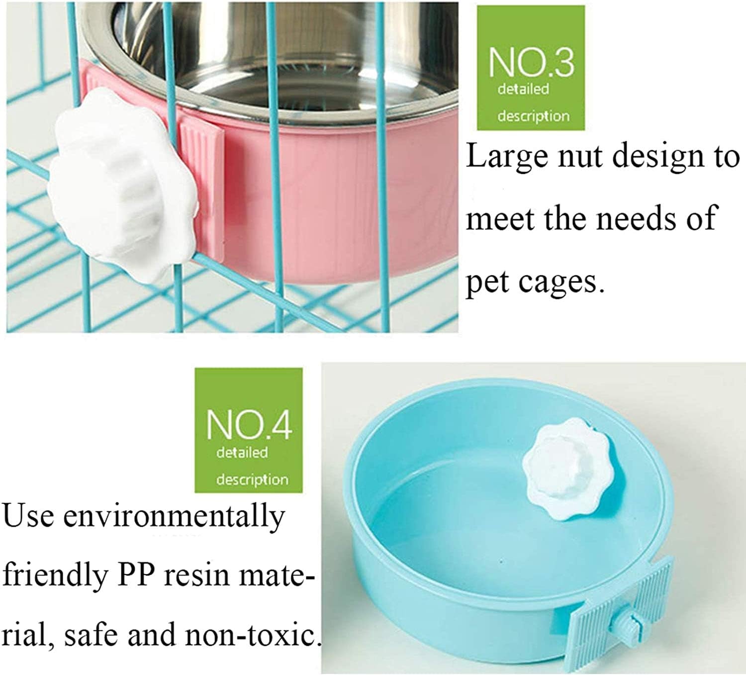 stainless-steel-removable-pet-food-bowl-anti-overturn-water-feeder-container-suitable-for-small-dog-cat-rabbit-2-set-of-crate-bowls-easy-to-install-and-clean