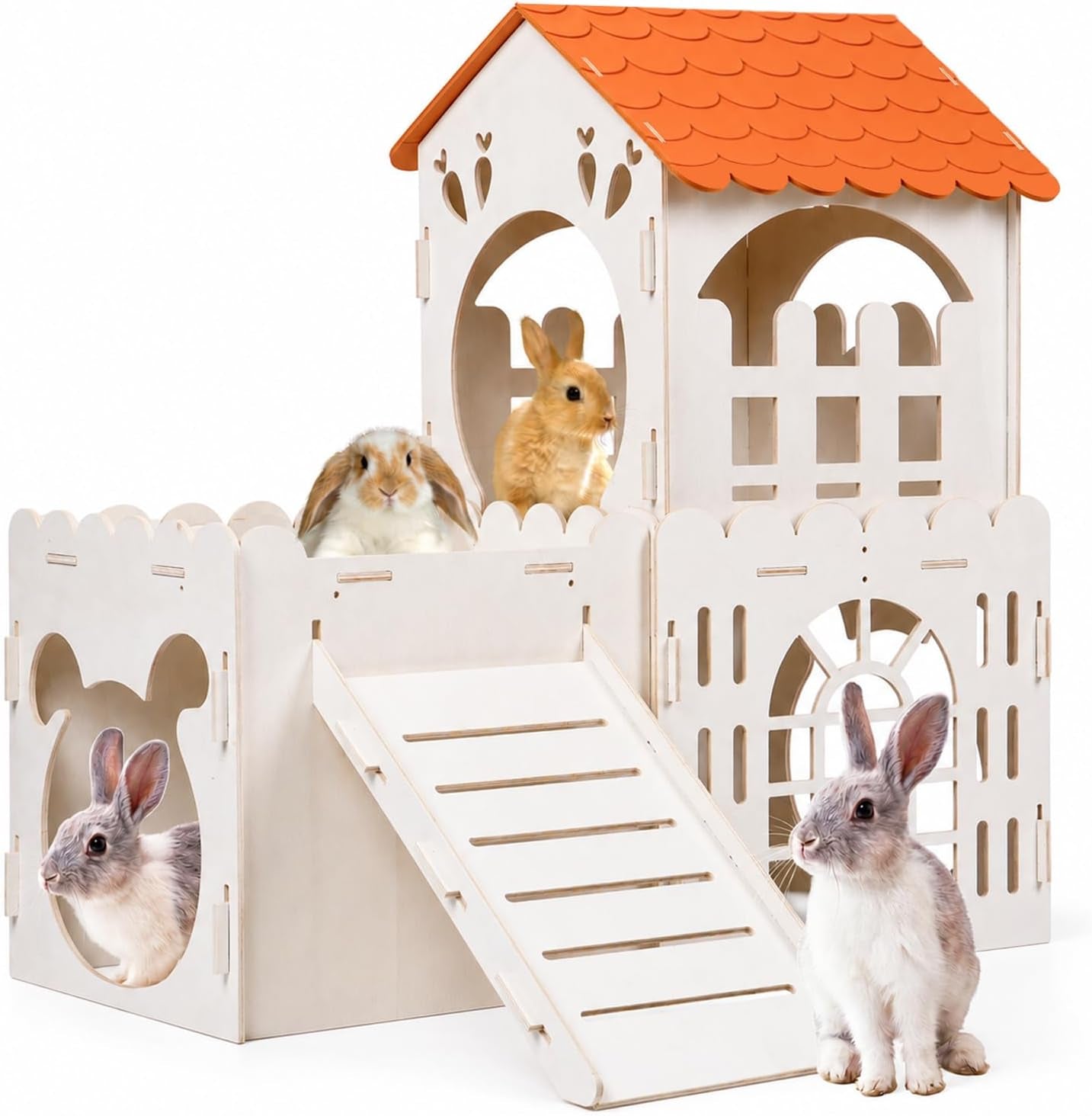 large-rabbit-house-wooden-bunny-castle-with-3-houses-indoor-rabbit-guinea-pig-cage-multistory-climbing-tower-sturdy-wooden-castle-small-animal-hideaway-tunnel
