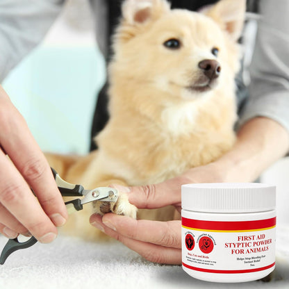 5 Oz Styptic Powder for Dogs, Cats & Birds Stops Bleeding– Quick Blood Clotting for Nail Clipping, Minor Cuts, Tail Docking & Wing Clipping – Pet First Aid Hemostatic Powder with Sealed Top & Scoop | Stops Bleeding, Quick Blood Clotting for Nail Clipping, Minor Animal Cuts & Wound Care, Pet First Aid Hemostatic9