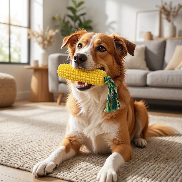 Carllg Dog Chew Toys for Aggressive Chewers, Indestructible Tough Durable Squeaky Interactive Dog Toys, Puppy Teeth Chew Corn Stick Toy for Small Medium Large Breed3
